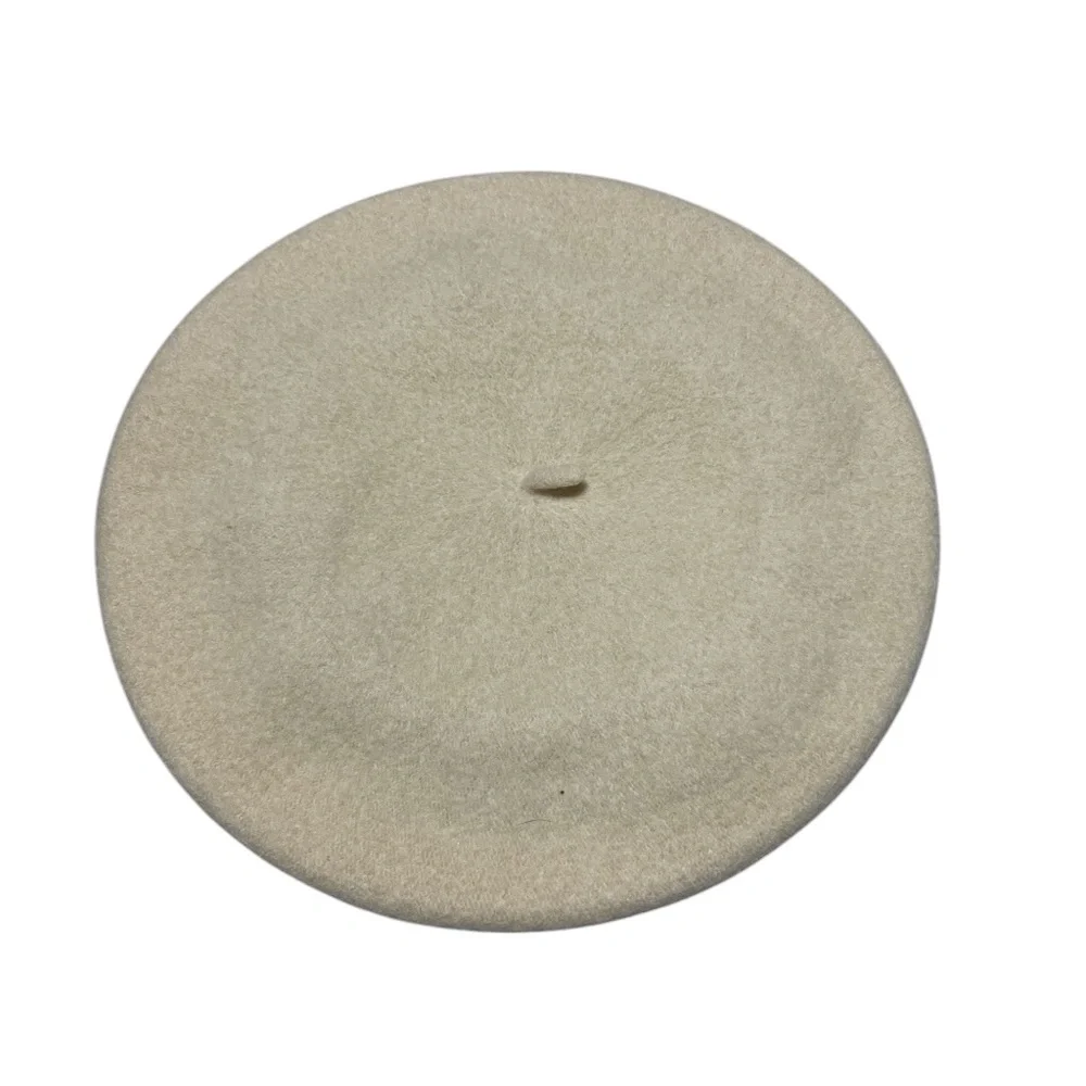 Cathay‎ Lwobeing Beret 100% Wool French Cap Beige 11